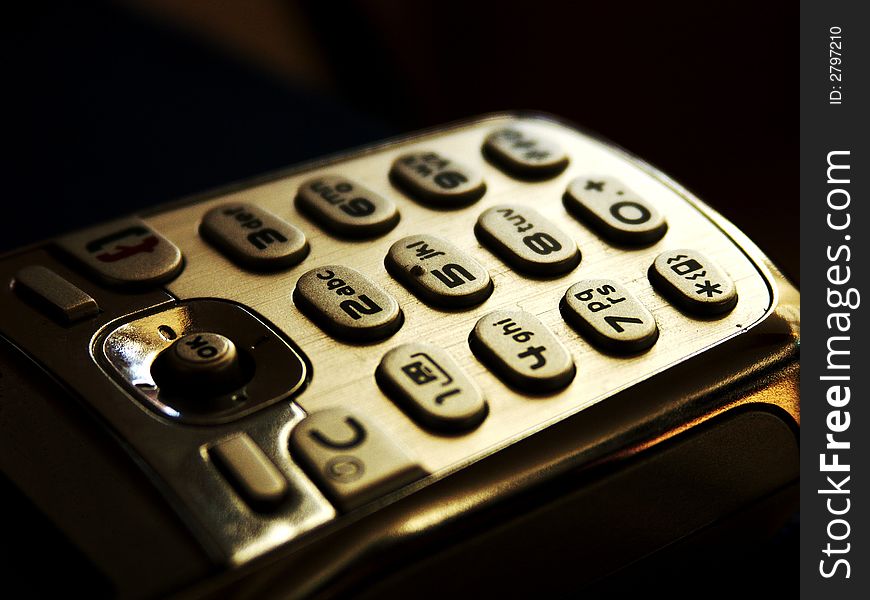 Keypad of a cellular telephone. Keypad of a cellular telephone