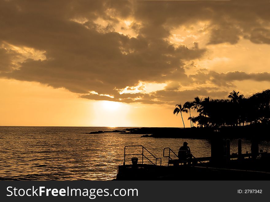 Kona Bay on the big island of Hawaii. Kona Bay on the big island of Hawaii