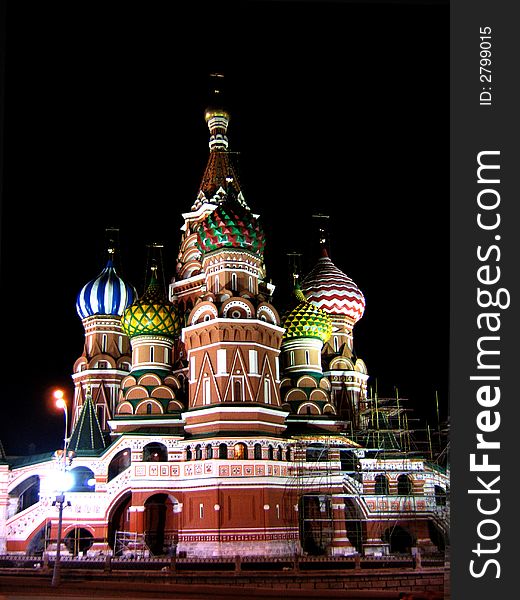 Saint Bazil cathedral of Moscow on the Red square