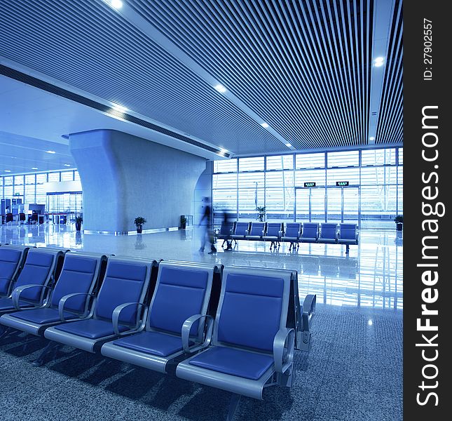 China's high-speed railway station waiting room. China's high-speed railway station waiting room