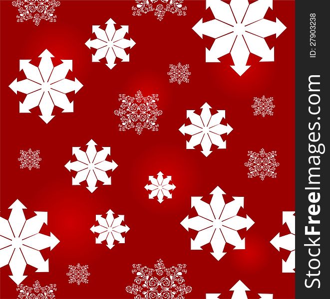 Elegant seamless pattern with white snowflakes for your christmas and new year design