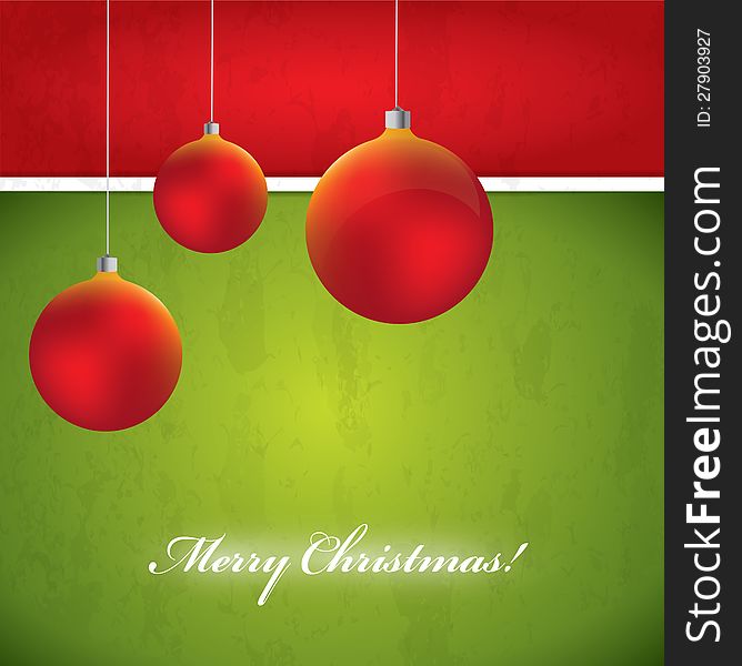 Christmas vector background - green and red
