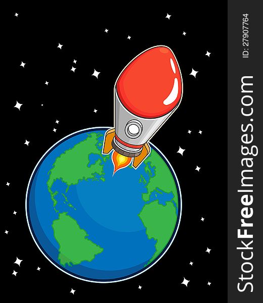 Rocket Fly From Earth