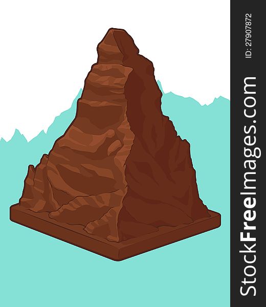 A vector image of a chocholate in the shape of Matterhorn mountain. Good for many application. Available as a Vector in EPS8 format that can be scaled to any size without loss of quality. The graphics elements are all can be moved or edited individually. A vector image of a chocholate in the shape of Matterhorn mountain. Good for many application. Available as a Vector in EPS8 format that can be scaled to any size without loss of quality. The graphics elements are all can be moved or edited individually.