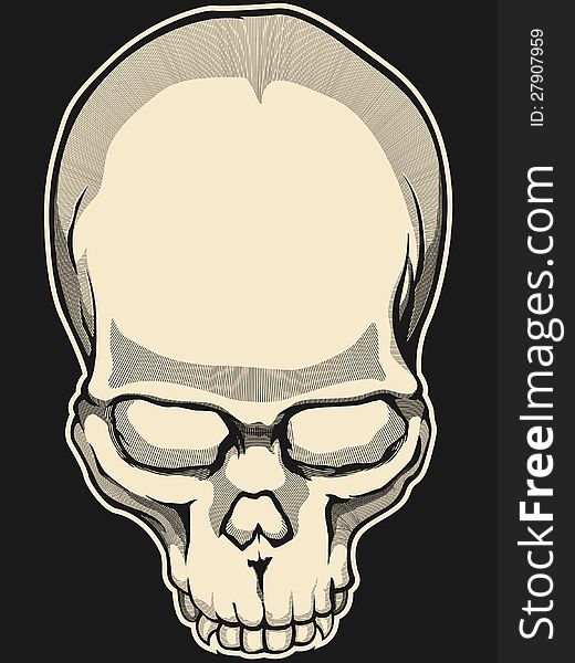 A vector image of a skull in vintage style. This vector is very good for design that needs skull element or vintage and grungy element. Available as a Vector in EPS8 format that can be scaled to any size without loss of quality. Good for many uses & application. Elements could be separated for further editing. Color easily changed. A vector image of a skull in vintage style. This vector is very good for design that needs skull element or vintage and grungy element. Available as a Vector in EPS8 format that can be scaled to any size without loss of quality. Good for many uses & application. Elements could be separated for further editing. Color easily changed.