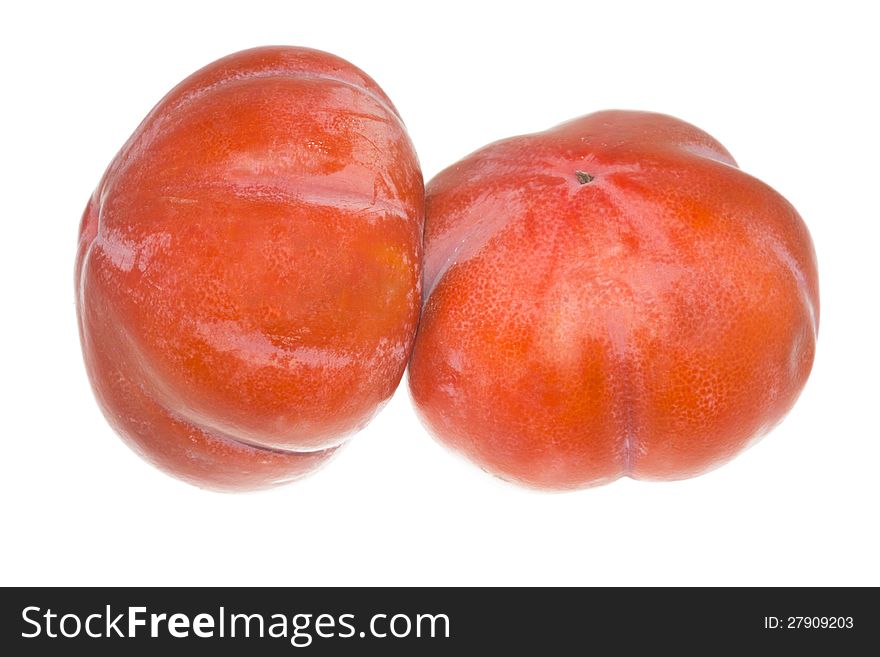 Persimmon Isolated On The White