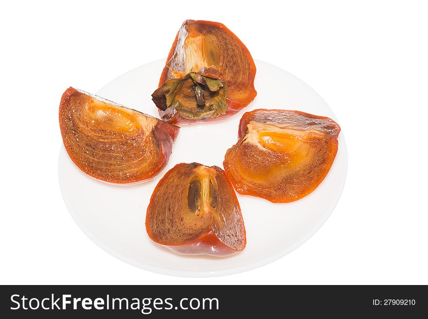 Persimmon Isolated on the white background. Persimmon Isolated on the white background