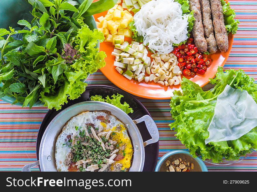 Traditional Northern Thai Native Food Set