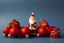 Christmas Composition - Blue Stock Photo Christmas Composition - Blue Stock Photo