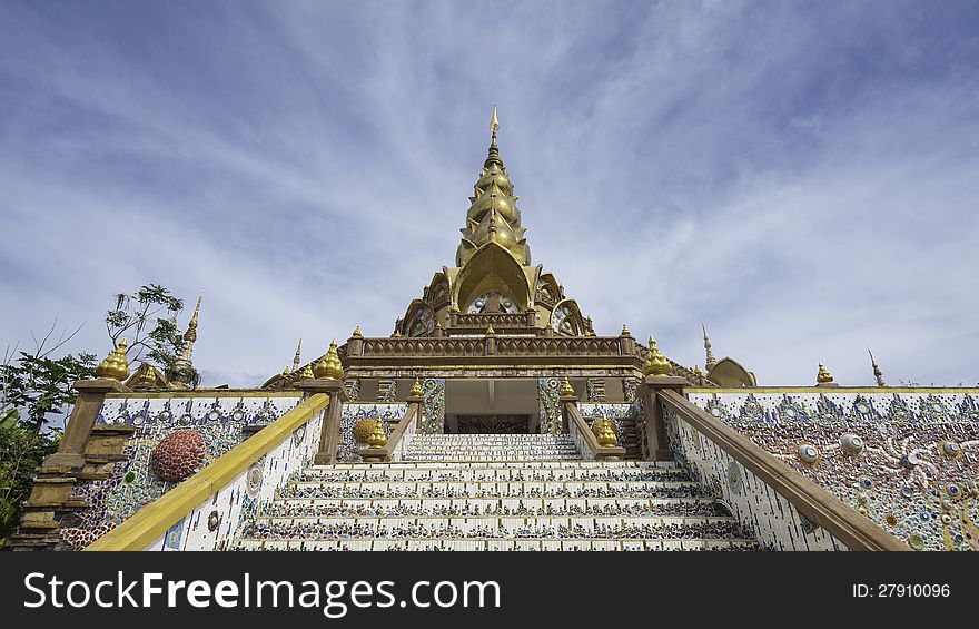 Big golden pagoda in Thailand. Big golden pagoda in Thailand.