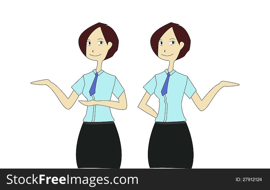 Office Girl Public Relations vector for promote your product