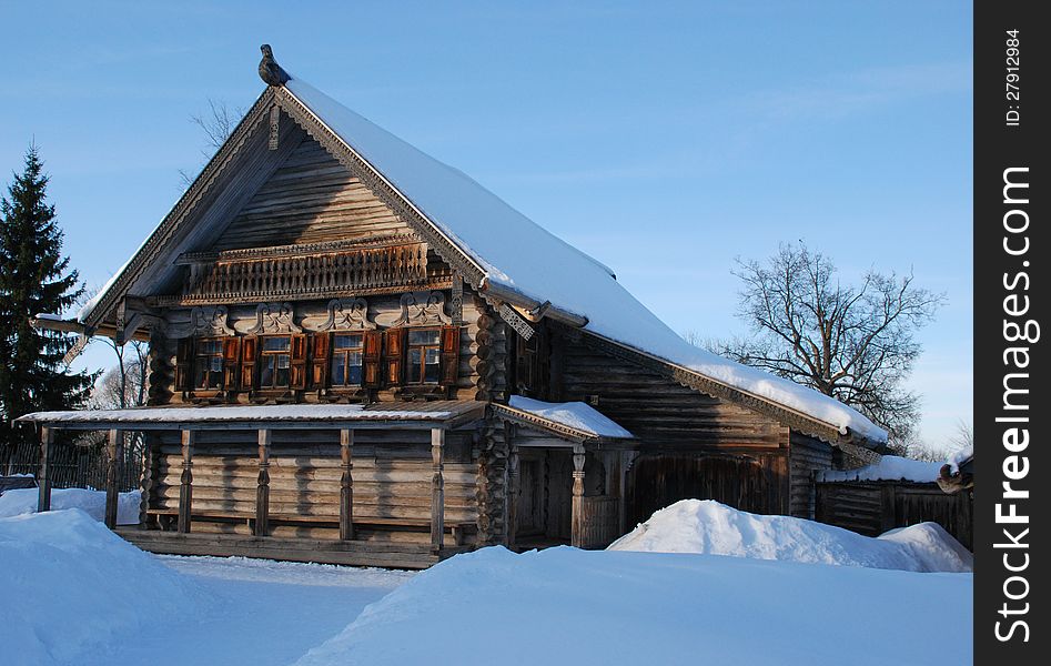 Wooden hut