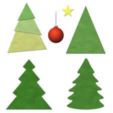 Christmas Tree Set Royalty Free Stock Images Christmas Tree Set Royalty Free Stock Images