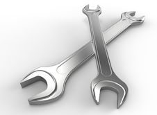 Two Work Tools Wrench Stock Images