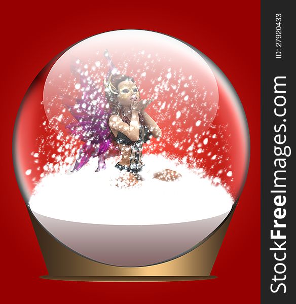 Christmas Snow Globe With Fairy