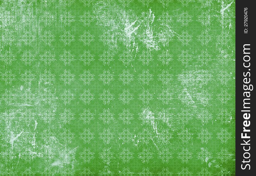Vitage Flourish Pattern Green Background