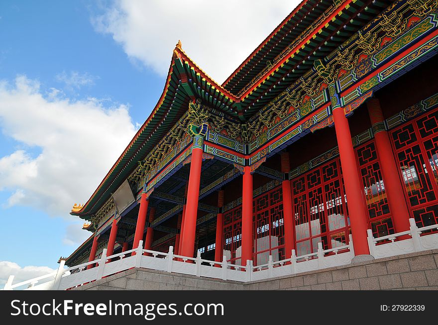 Classical Chinese architecture，which taken in Weihai LiuGong island