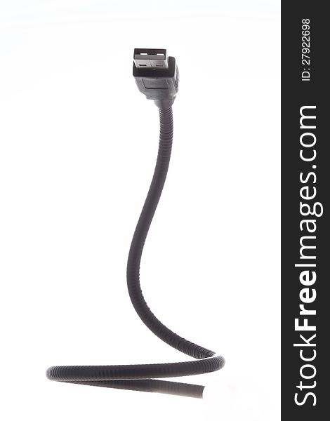 USB connector with solid cable