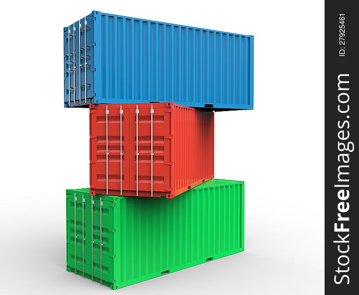 Stack Of Cargo Containers