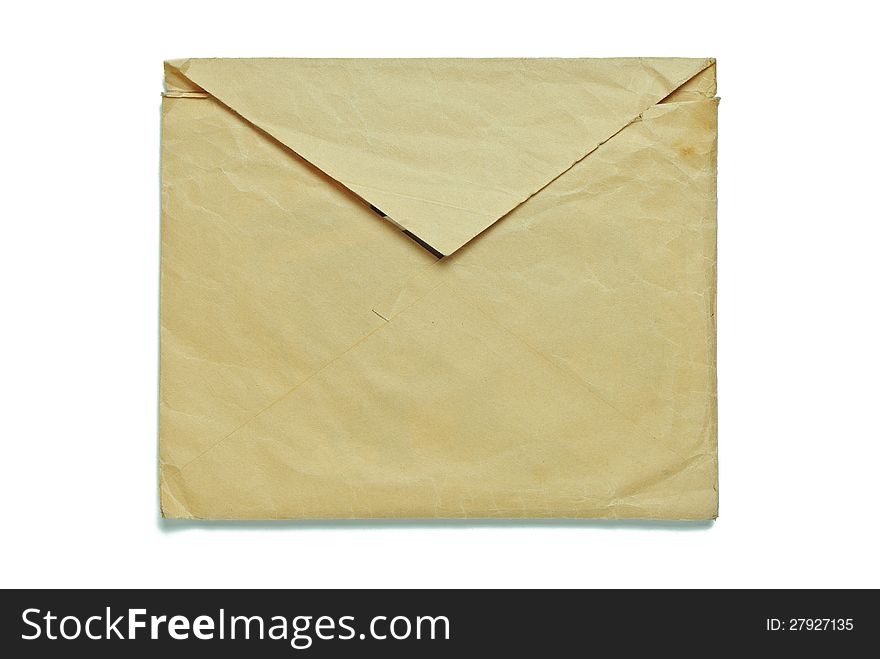 Old Envelope On White