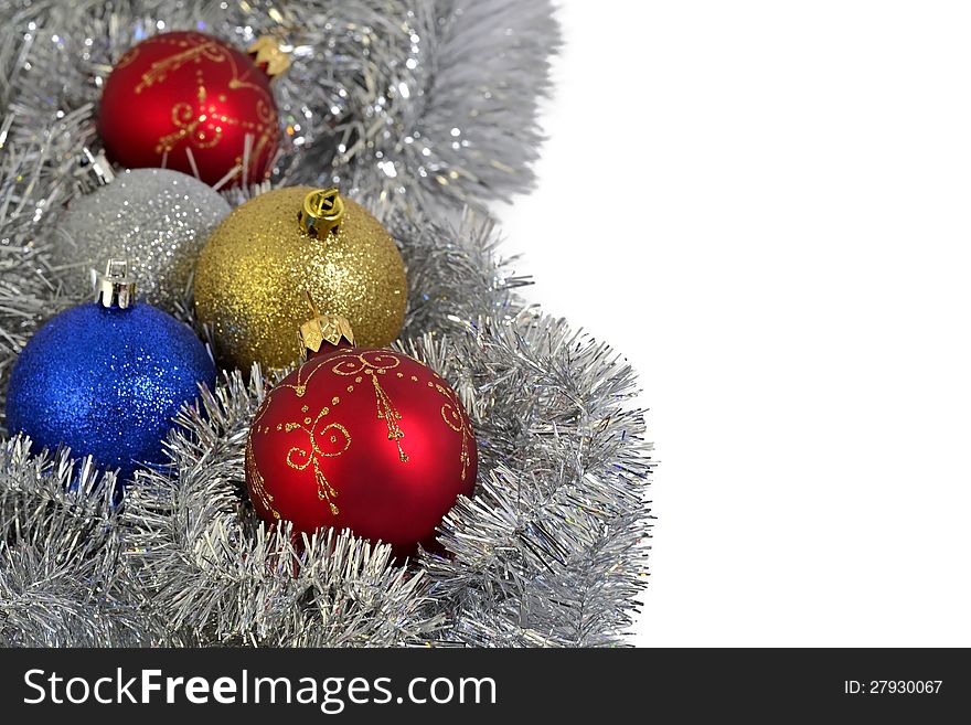 Christmas balls and garland