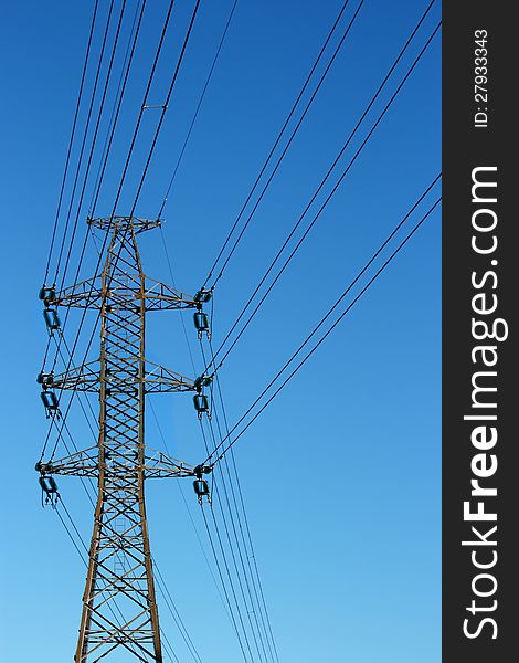 High voltage power lines, vertical