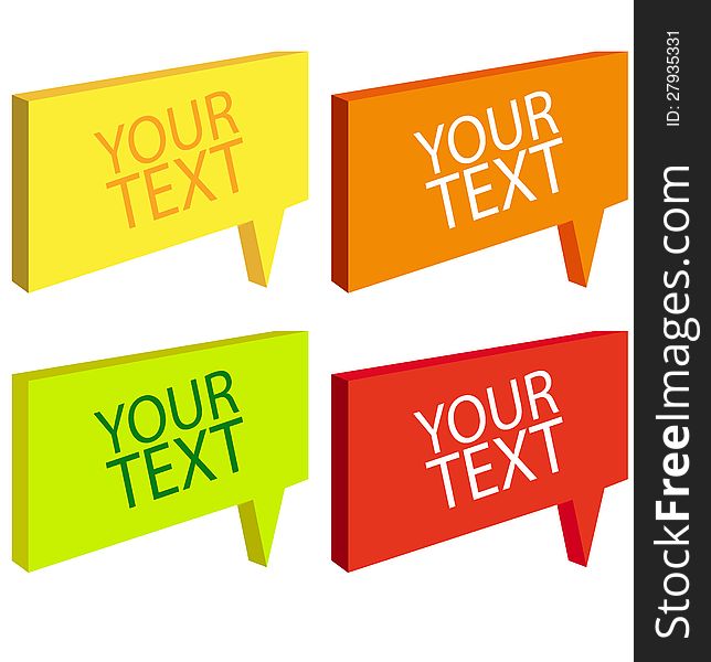 Speech bubbles colorful set