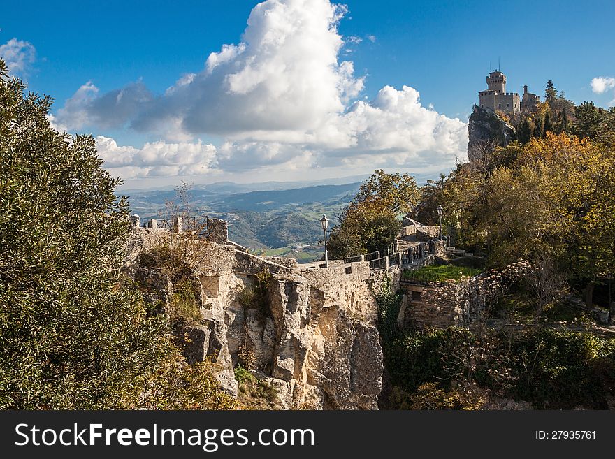 Famous San Marino castle, Italy