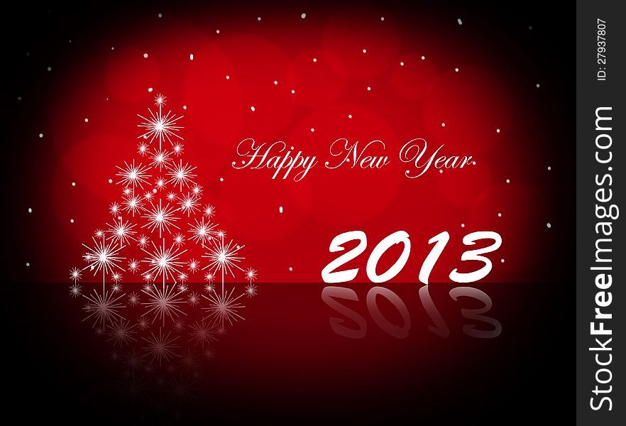 Happy new year 2013. postcard