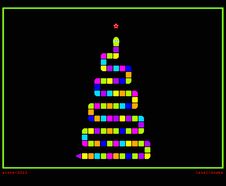 Festive Christmas Tree As Snake Game Royalty Free Stock Image