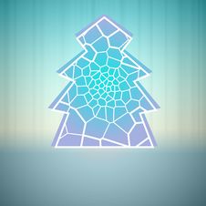 Blue Alighted Line Christmas Tree Vector Royalty Free Stock Image Blue Alighted Line Christmas Tree Vector Royalty Free Stock Image