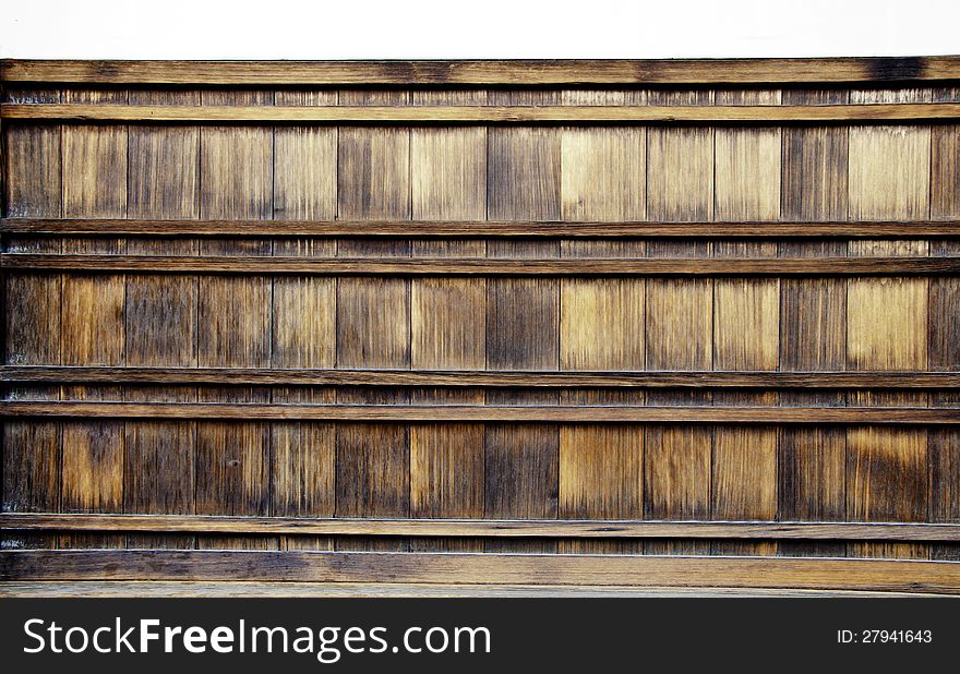 Wooden wall of old houses