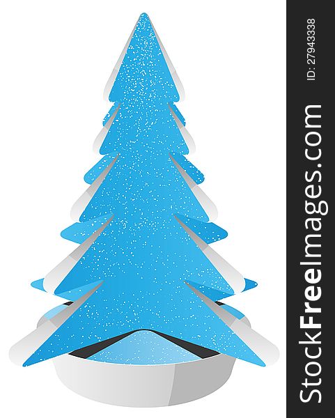 Abstract christmas tree isolated  illustration eps 8