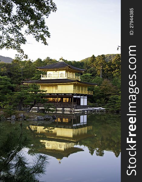 Kinkakuji, Golden Pavilion at Kyoto, Japan.