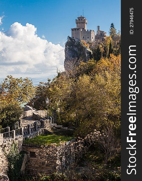 Famous San Marino castle, Italy