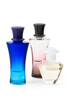 Three Bottles Of Perfume Stock Photo