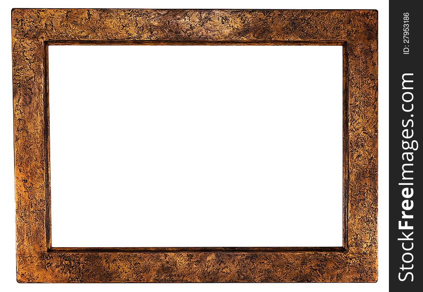 Beautiful ancient frame for a picture isolated white