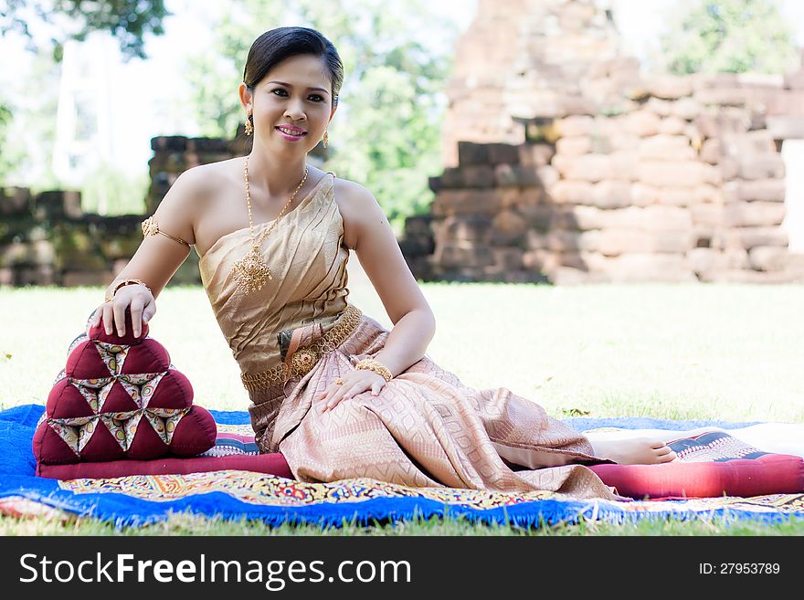 Portrait of a Thai woman in parks. Portrait of a Thai woman in parks