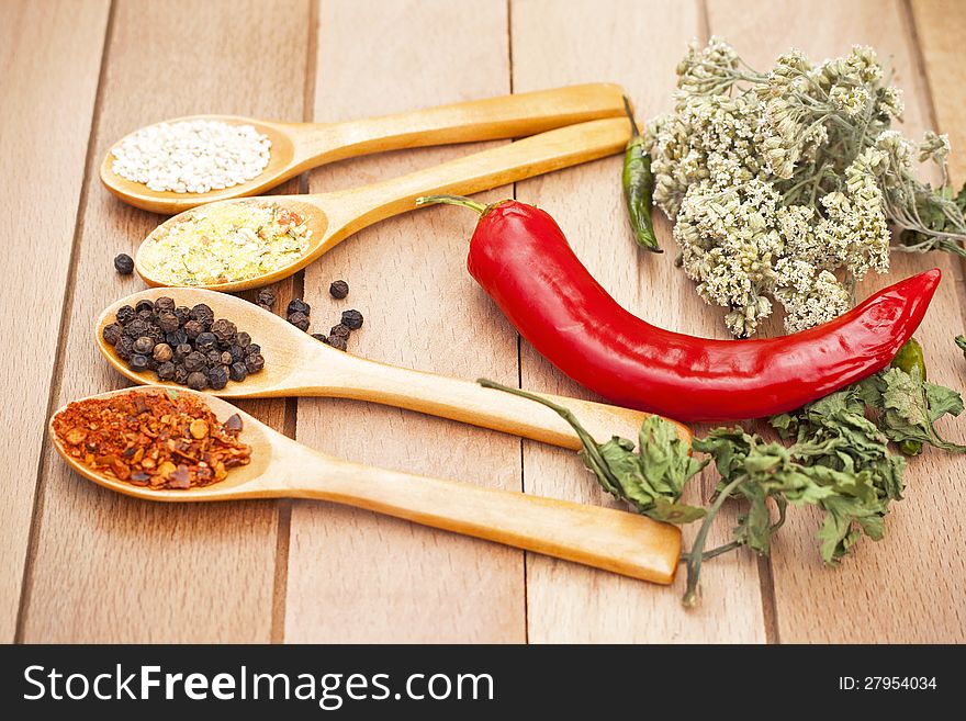 Herbs and fresh vegetables-healthy food