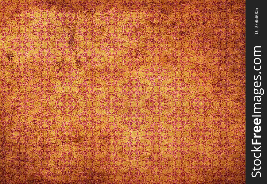 Grunge yellow background with pattern