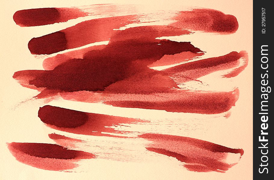 Watercolor Brushes On Paper
