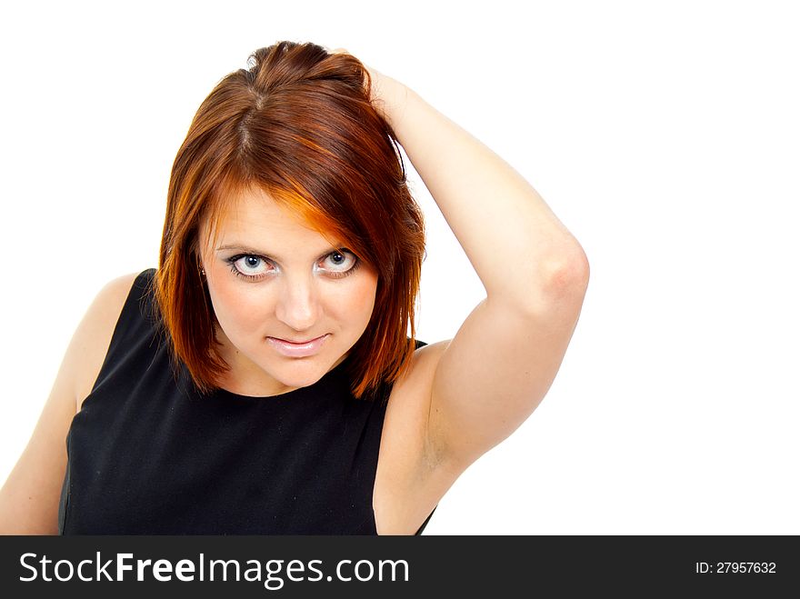 Portrait Of Beautiful Redhead Girl