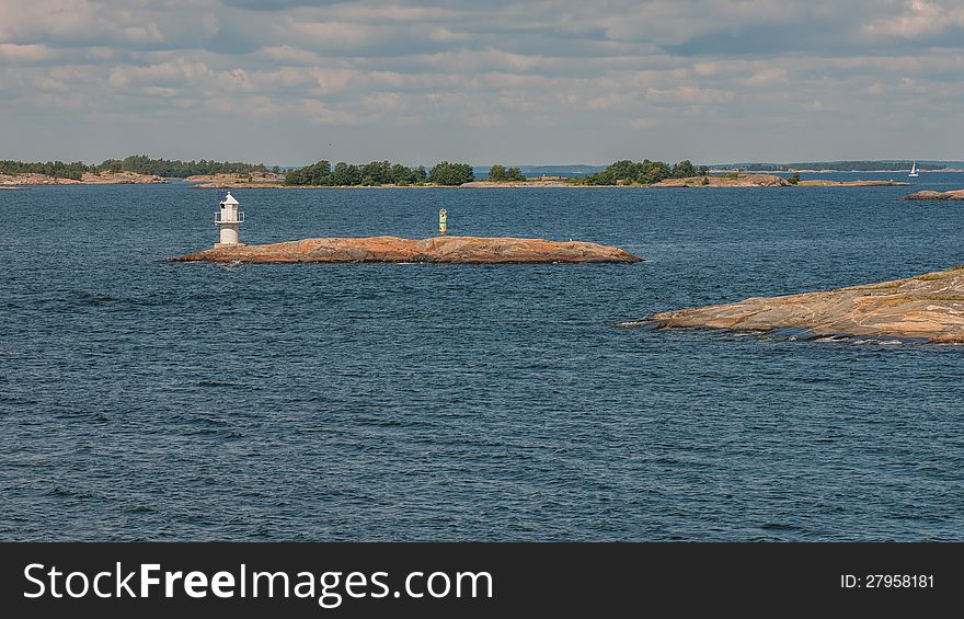 A common view in the finnish archipelago, shot taken on an island in southern Finland. A common view in the finnish archipelago, shot taken on an island in southern Finland.