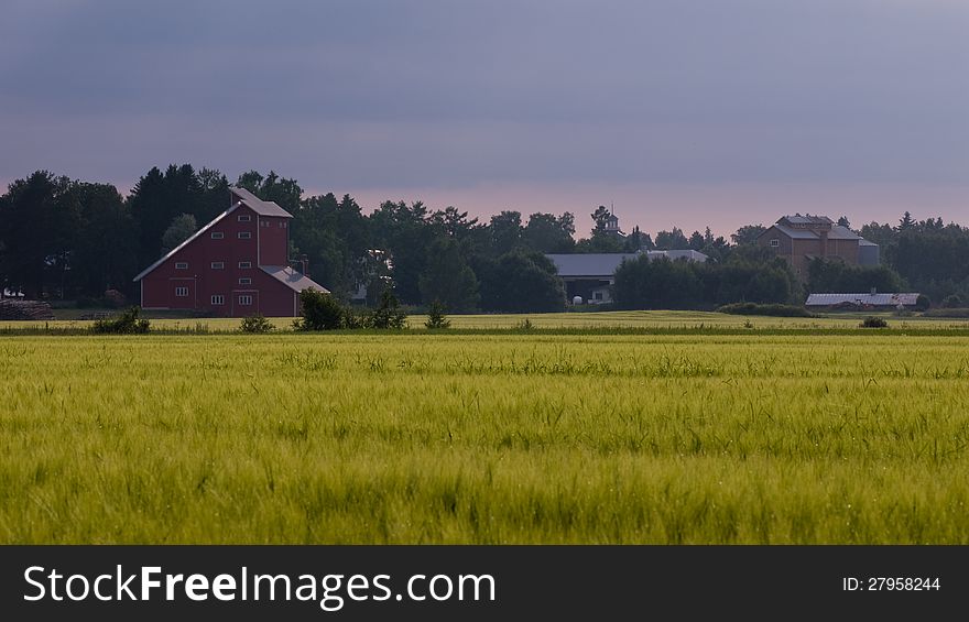 The finnish countryside at evening, quiet and calm. The finnish countryside at evening, quiet and calm.