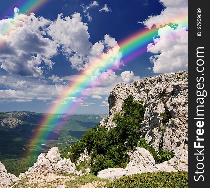 Summer landscape in the mountains, Crimea, Ukraine