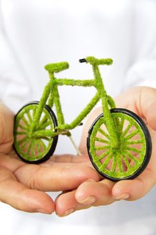 Eco Bicycle Icon Royalty Free Stock Photo