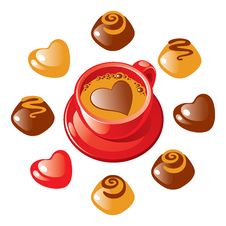 Valentine Sweet Coffee Royalty Free Stock Photo Valentine Sweet Coffee Royalty Free Stock Photo