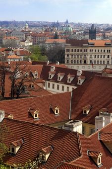 Red Roofs Of Old Prague Royalty Free Stock Photography