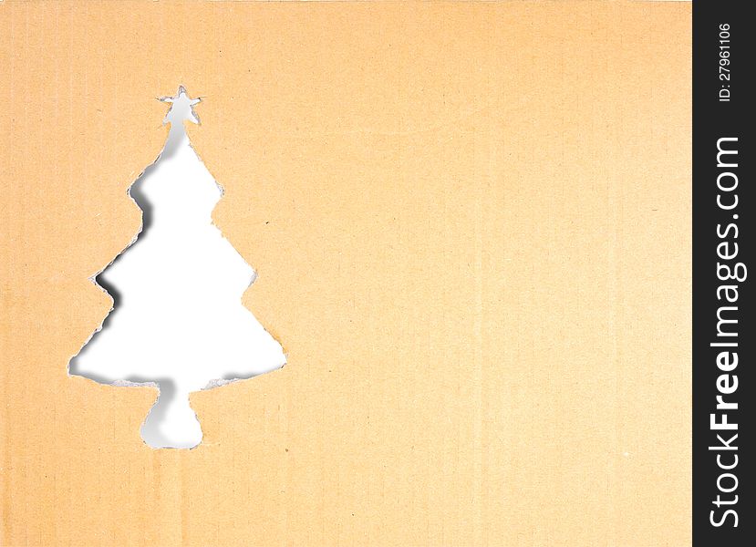 Christmas tree carton paper