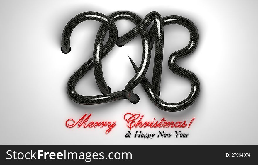 Logo for a greeting card happy new year 2013. Logo for a greeting card happy new year 2013
